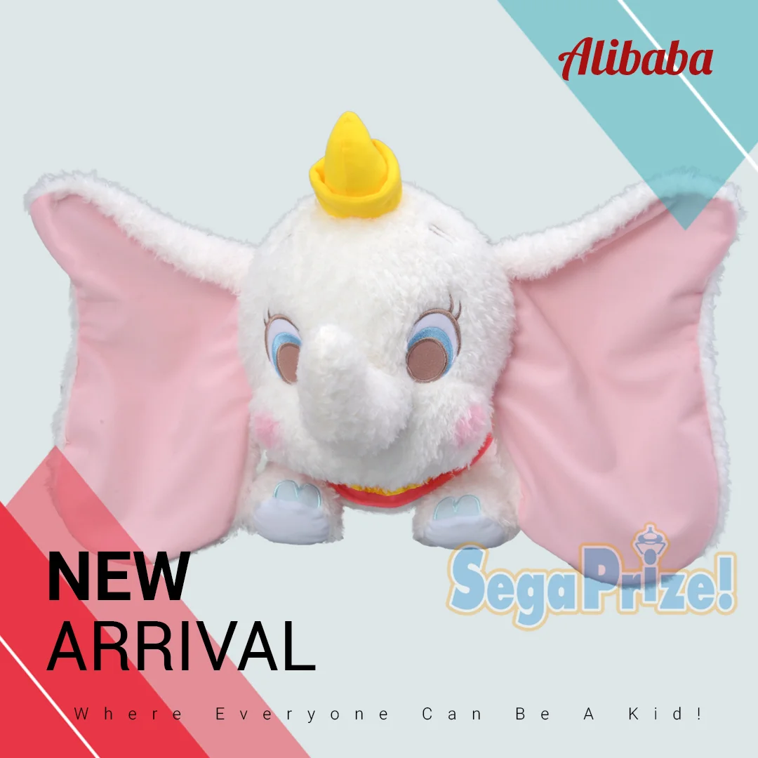 Red-Cheek “Dumbo” Lay-down White Plush