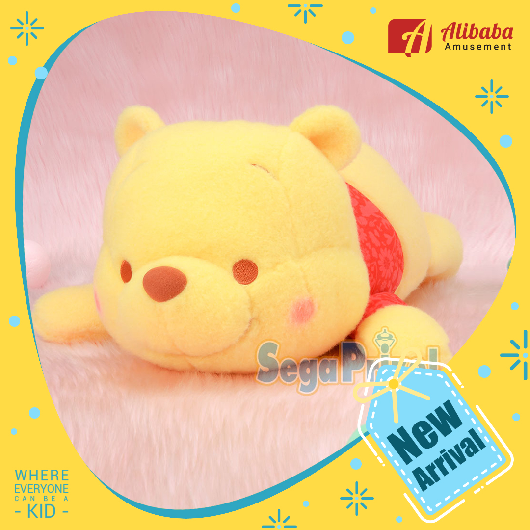 Red-Cheek “Winnie The Pooh” MEJ Pastel Print Lay-Down Plush