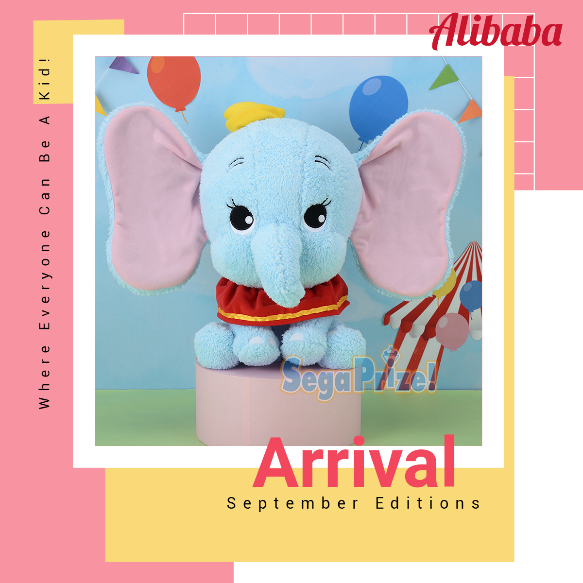 “Dumbo” MEJ Fluffy Rolling Plush