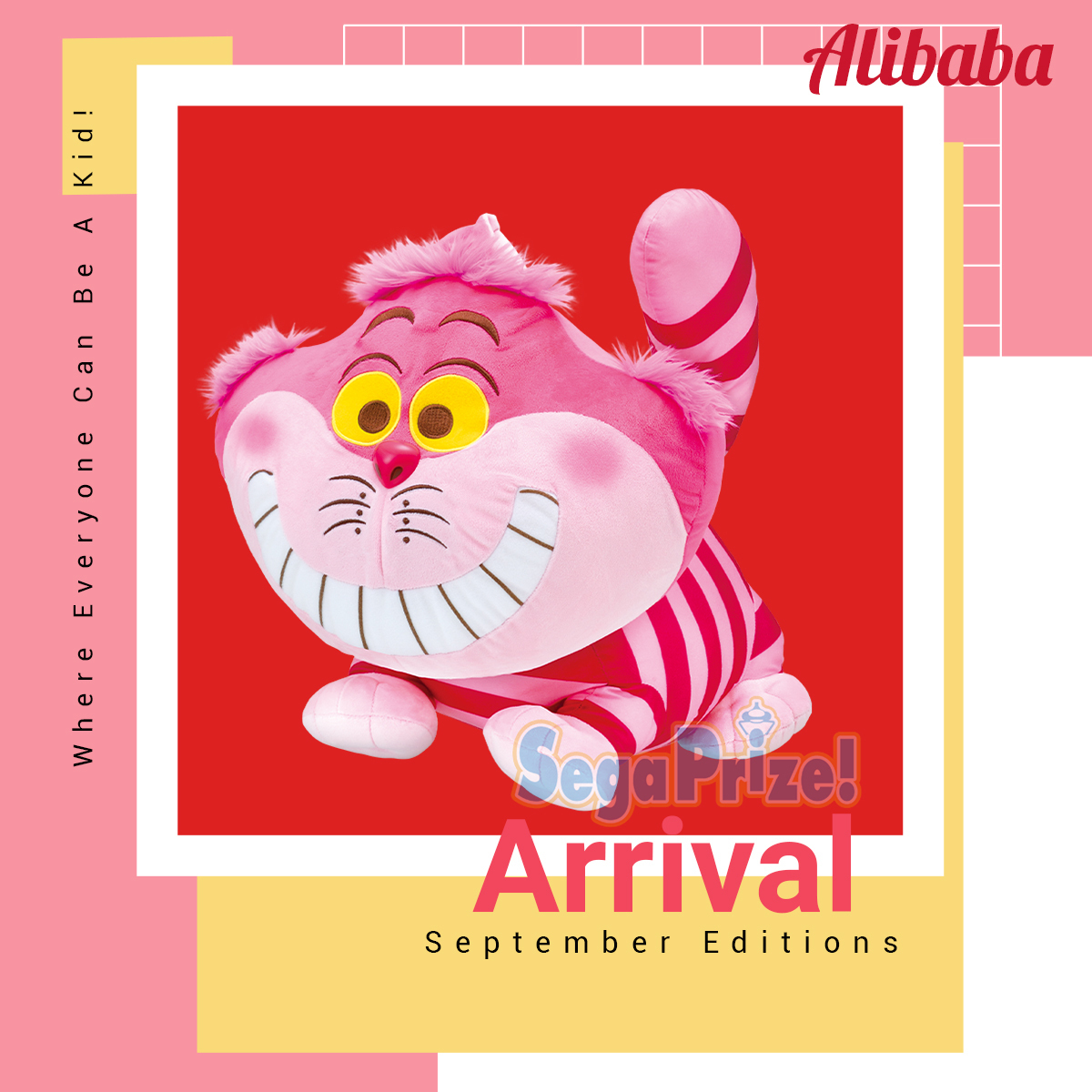 Red-Cheek “Cheshire Cat” Lay-Down Plush