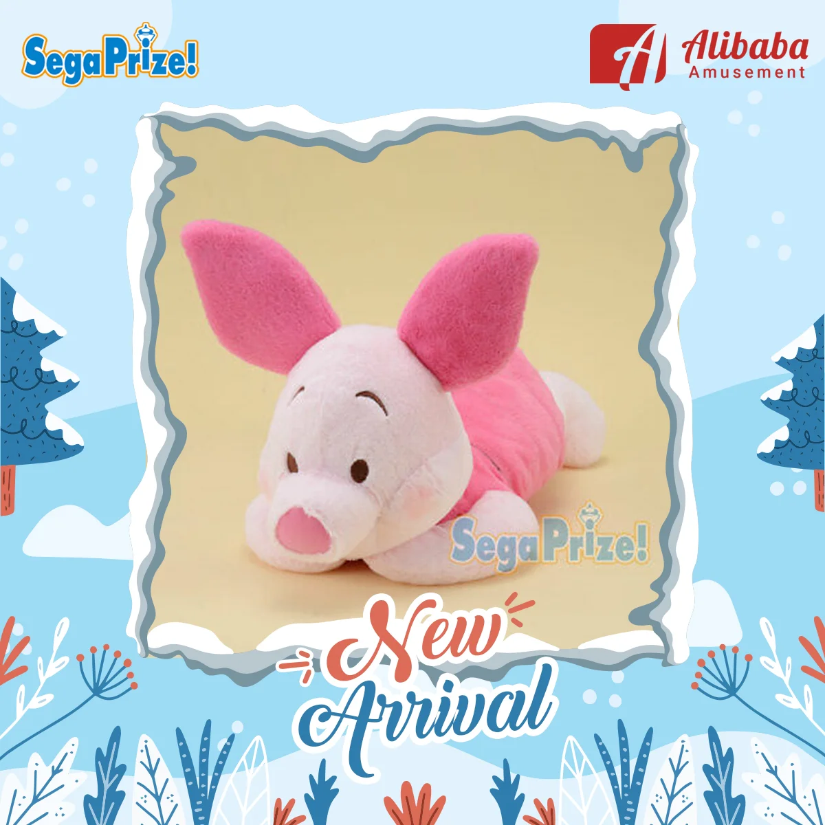 Red-Cheek “Piglet” GJ Lay-Down Plush