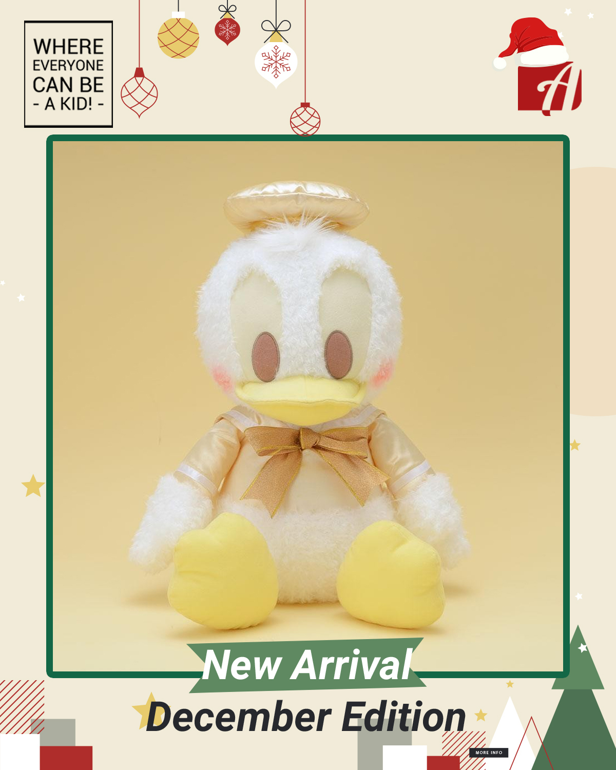 Red-Cheek “Donald Duck” GJ White Gold Plush