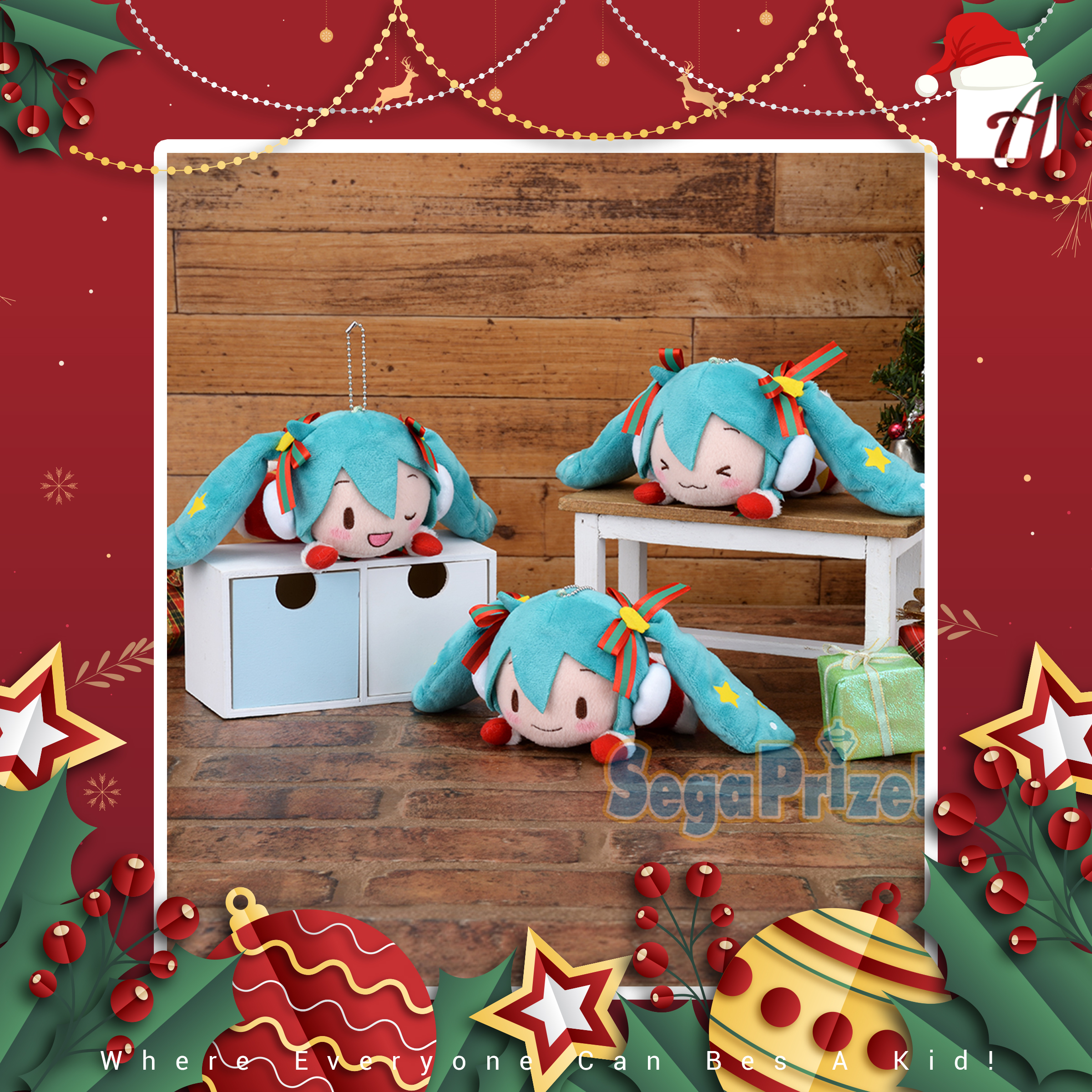 Hatsune Miku Series Lay-down Plush “Hatsune Miku” Christmas 2019