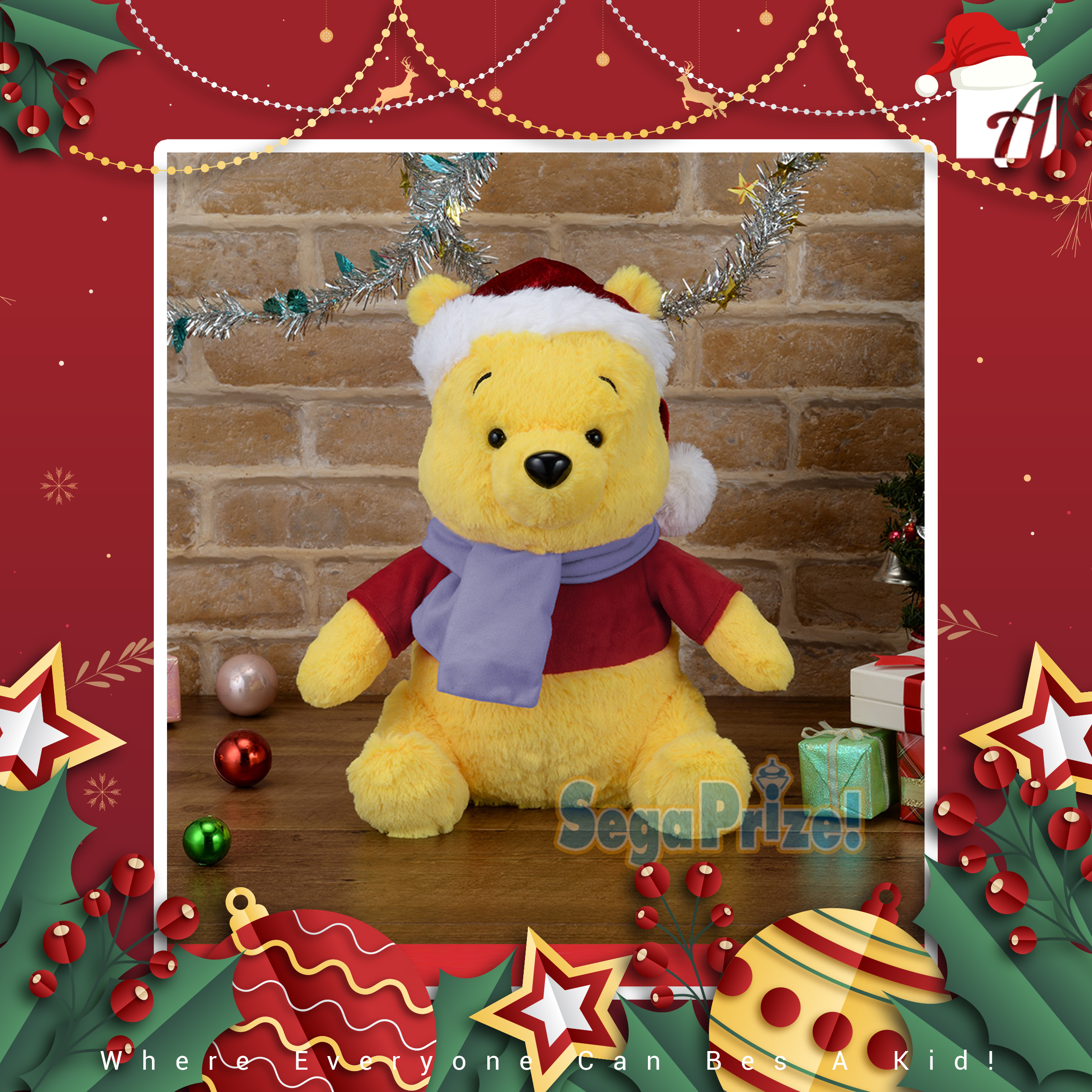 Winnie The Pooh MEJ Christmas Plush 2020