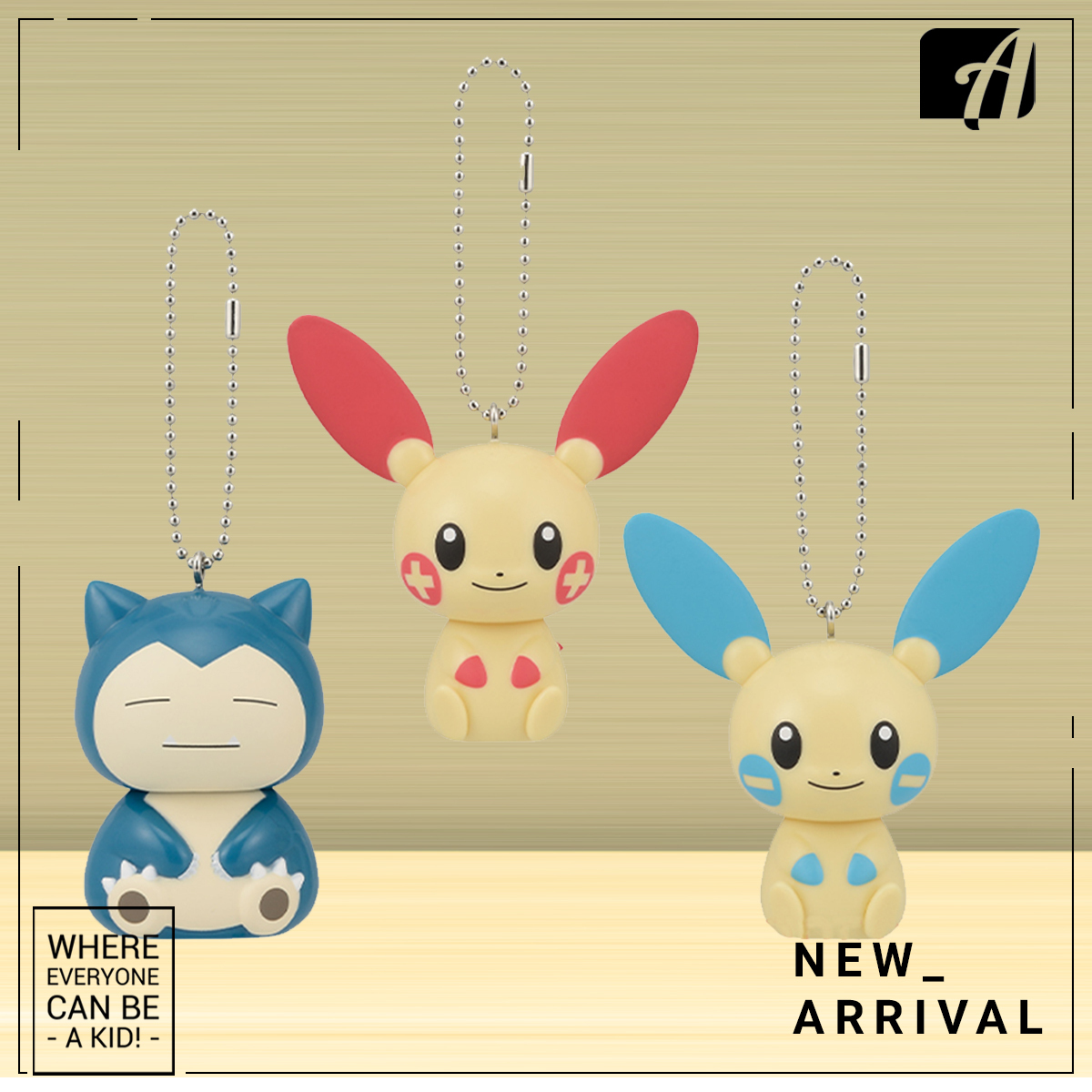 Pokemon Key Chain – Snorlax . Plusle . Minun