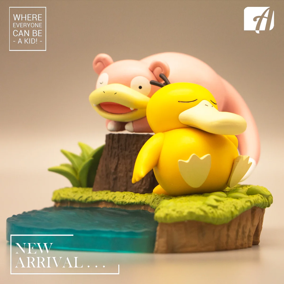 POKEMON Figure - Psyduck & Slowpoke -