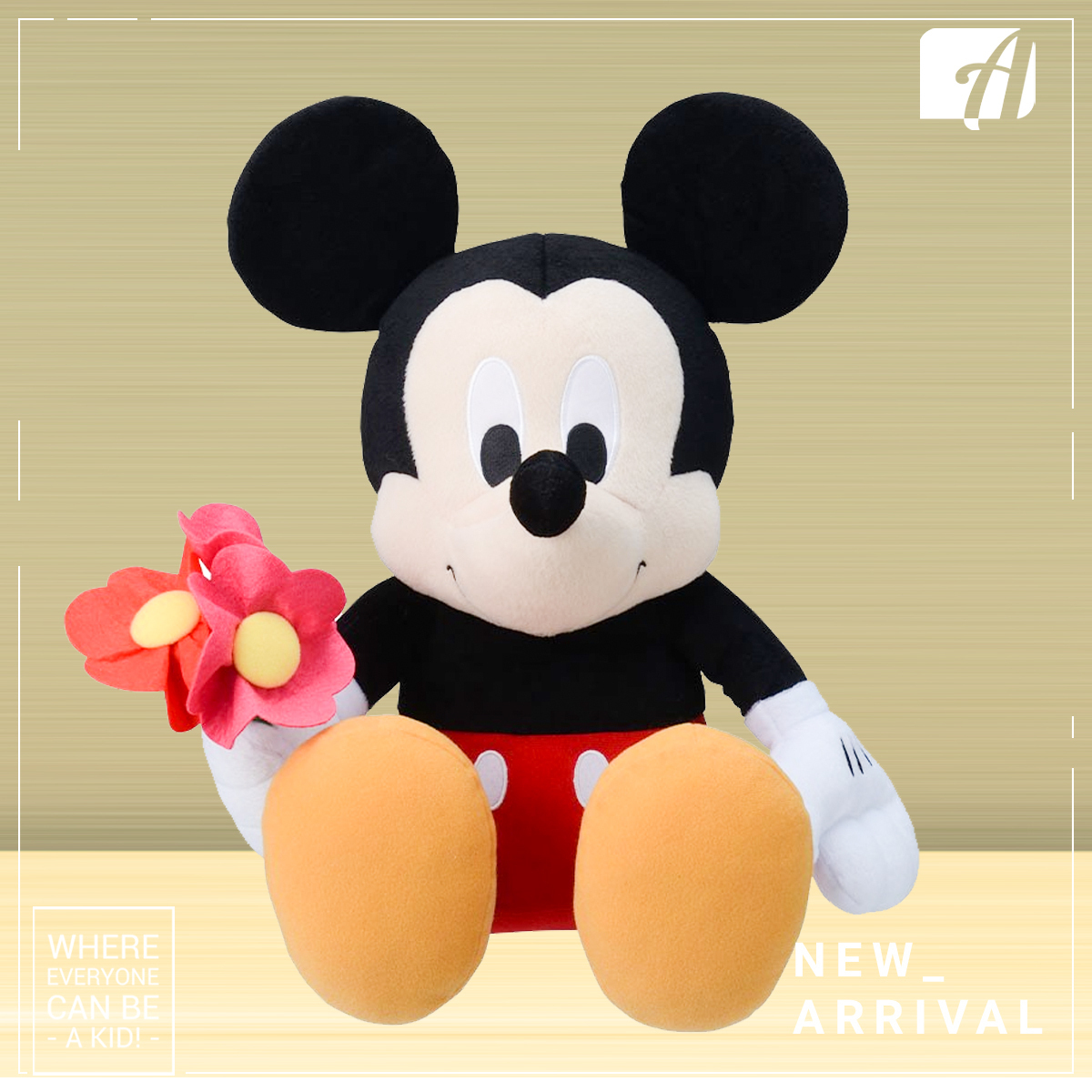 “Mickey Mouse” MEJ Plush with Flowers