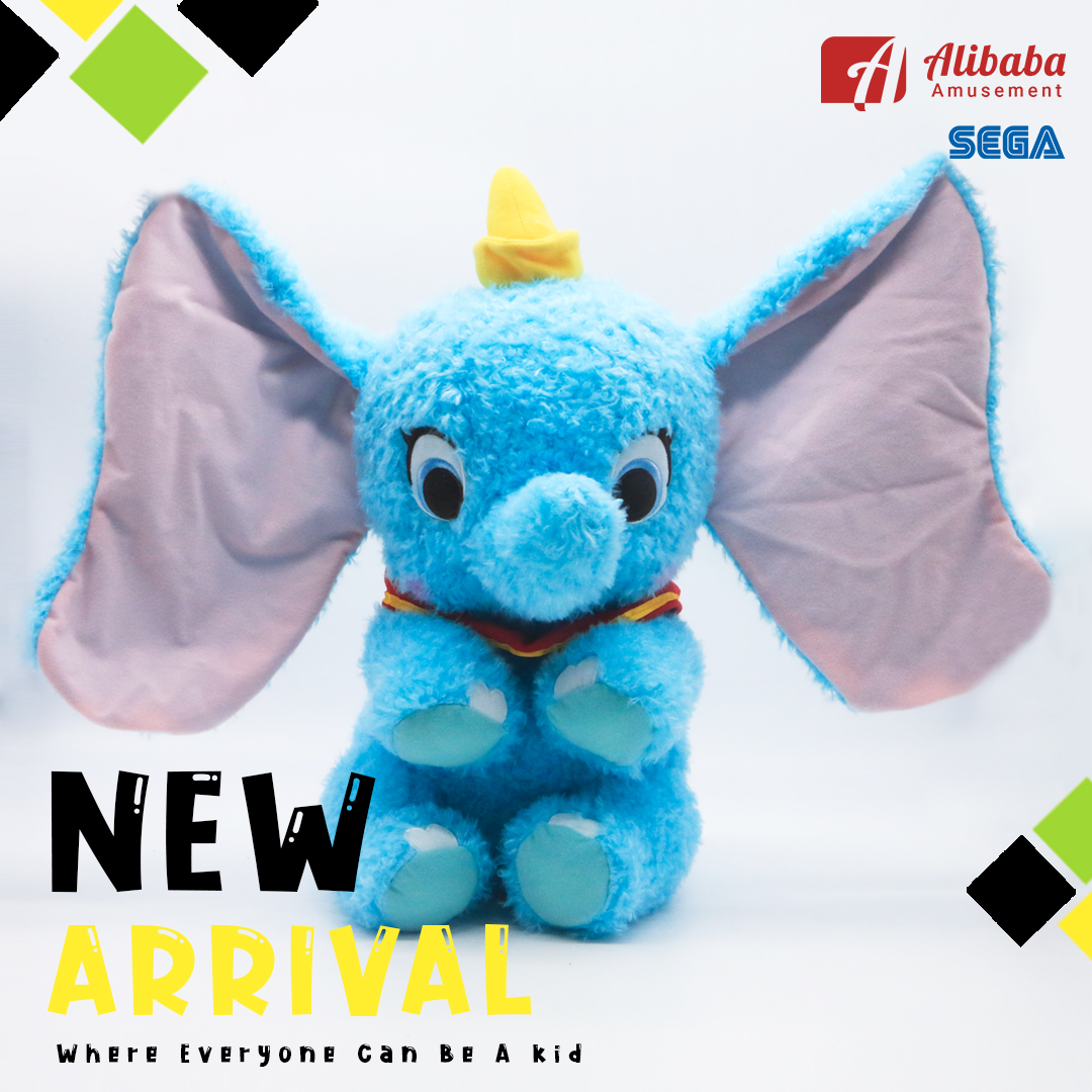 Red-Cheek “Dumbo” GJ Fluffy Rolling Plush