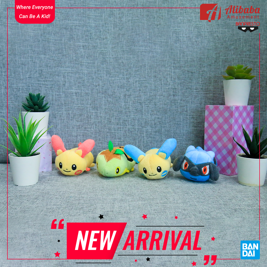 POKEMON KORORIN FRIENDS PLUSH – PLUSLE . MINUN . TURTWIG . RIOLU –