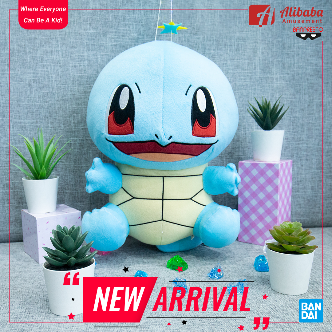 POKEMON SUPER BIG ROUND PLUSH [TAIL WHIP] – SQUIRTLE –