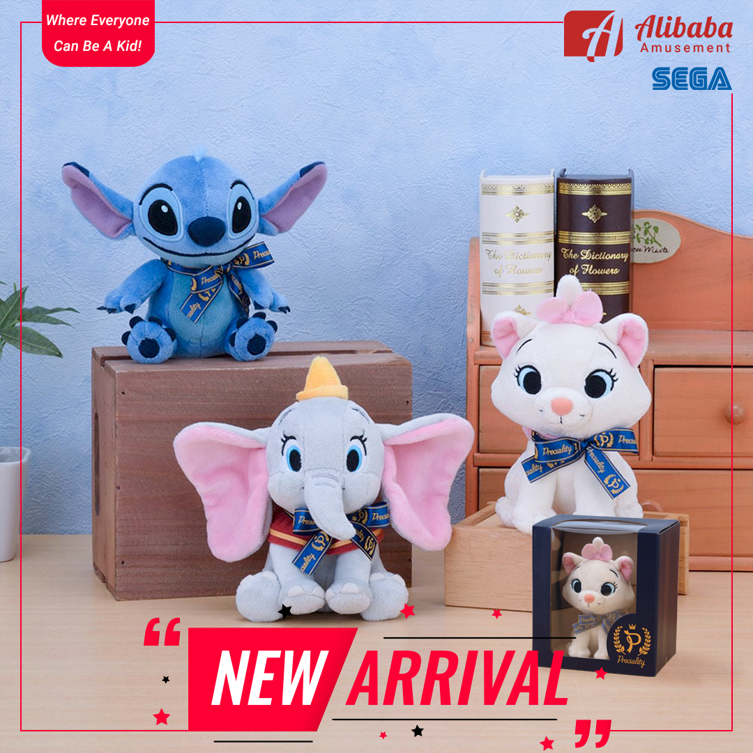 Preciality “Disney Characters” MP Plush “Dumbo & Stitch & Disney Marie”