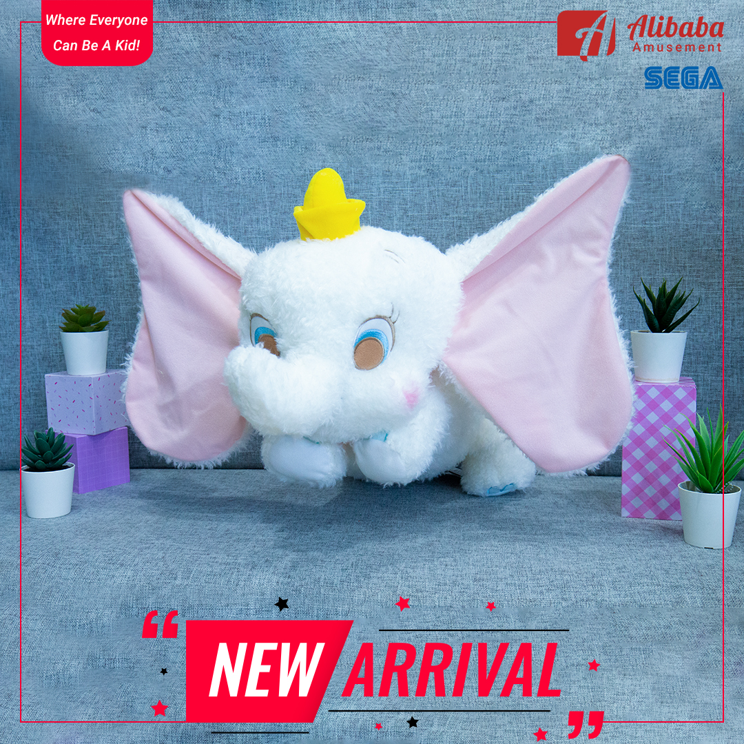 Red-Cheek NESOBERI (Lay-Down) “Dumbo” GJ White Plush