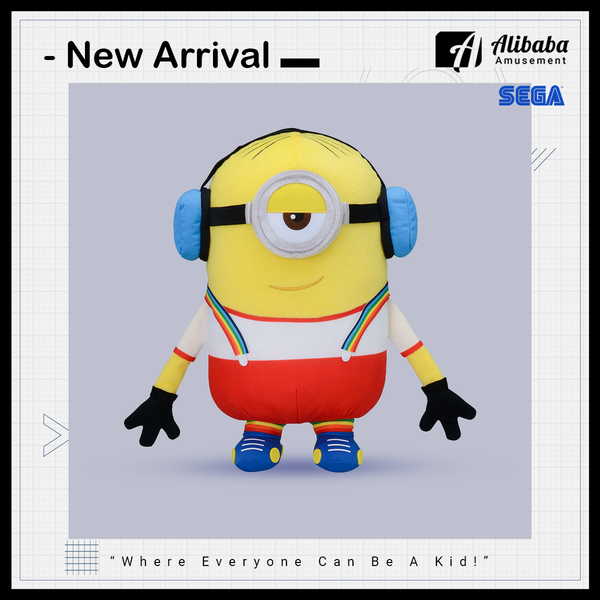 “Minions: The Rise of Gru” MEJ Roller Skate Plush “Stuart”