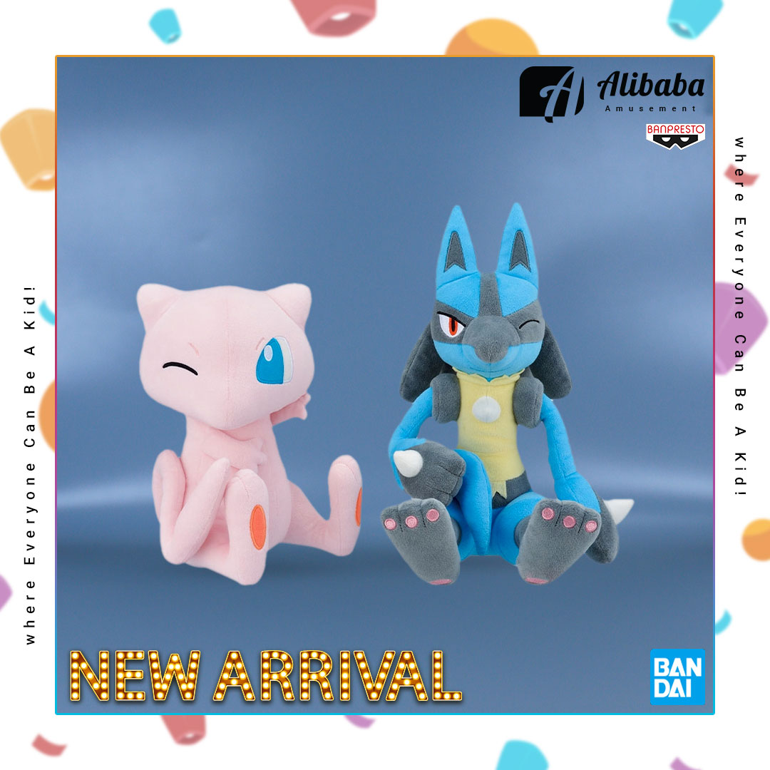 POKEMON BIG PLUSH – MEW . LUCARIO –