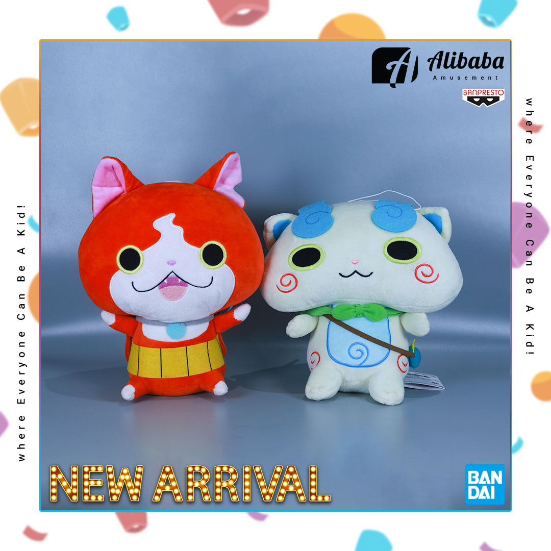 YOKAI WATCH BIG PLUSH -JIBANYAN . KOMASAN-