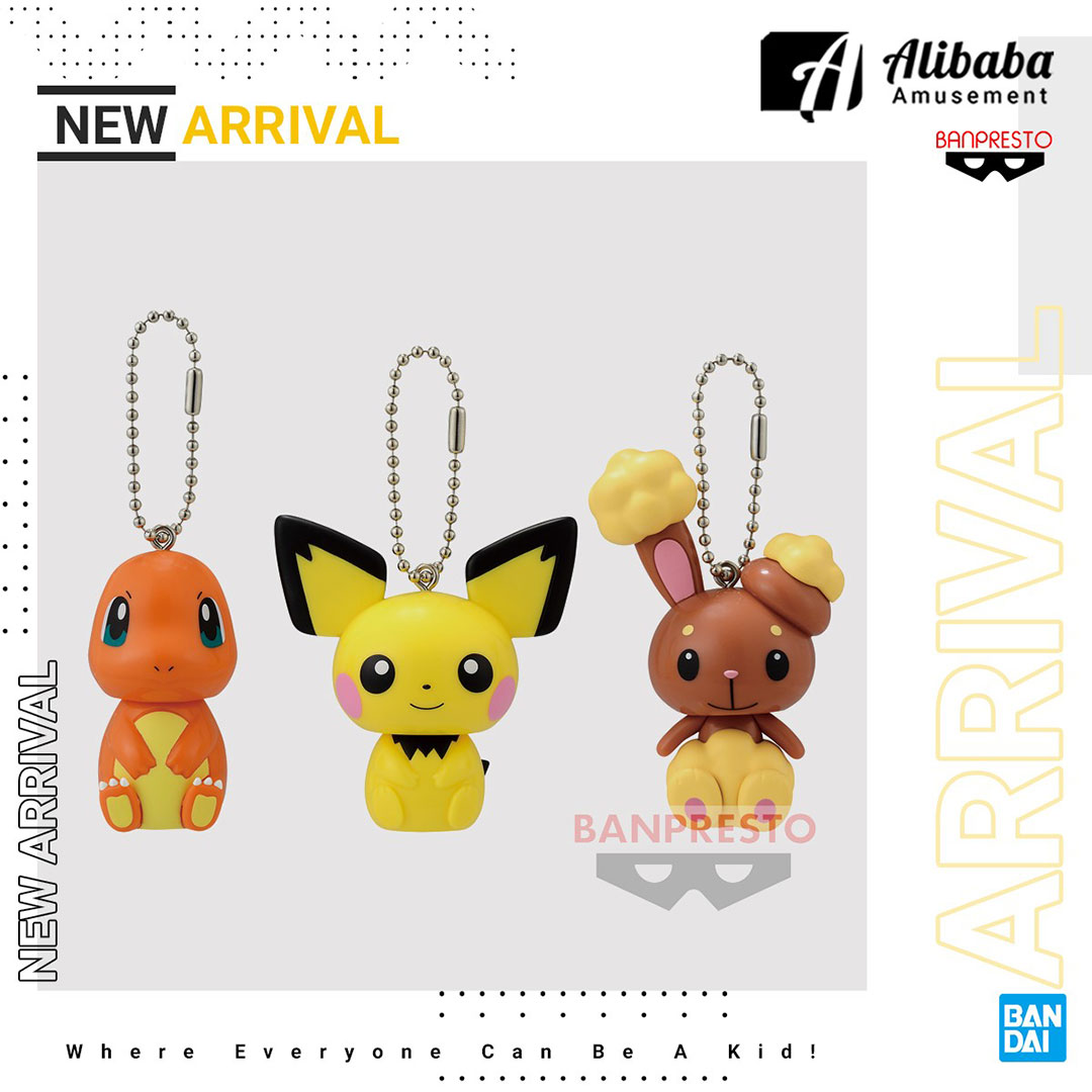 POKEMON KEY CHAIN – CHARMANDER . PICHU . BUNEARY –