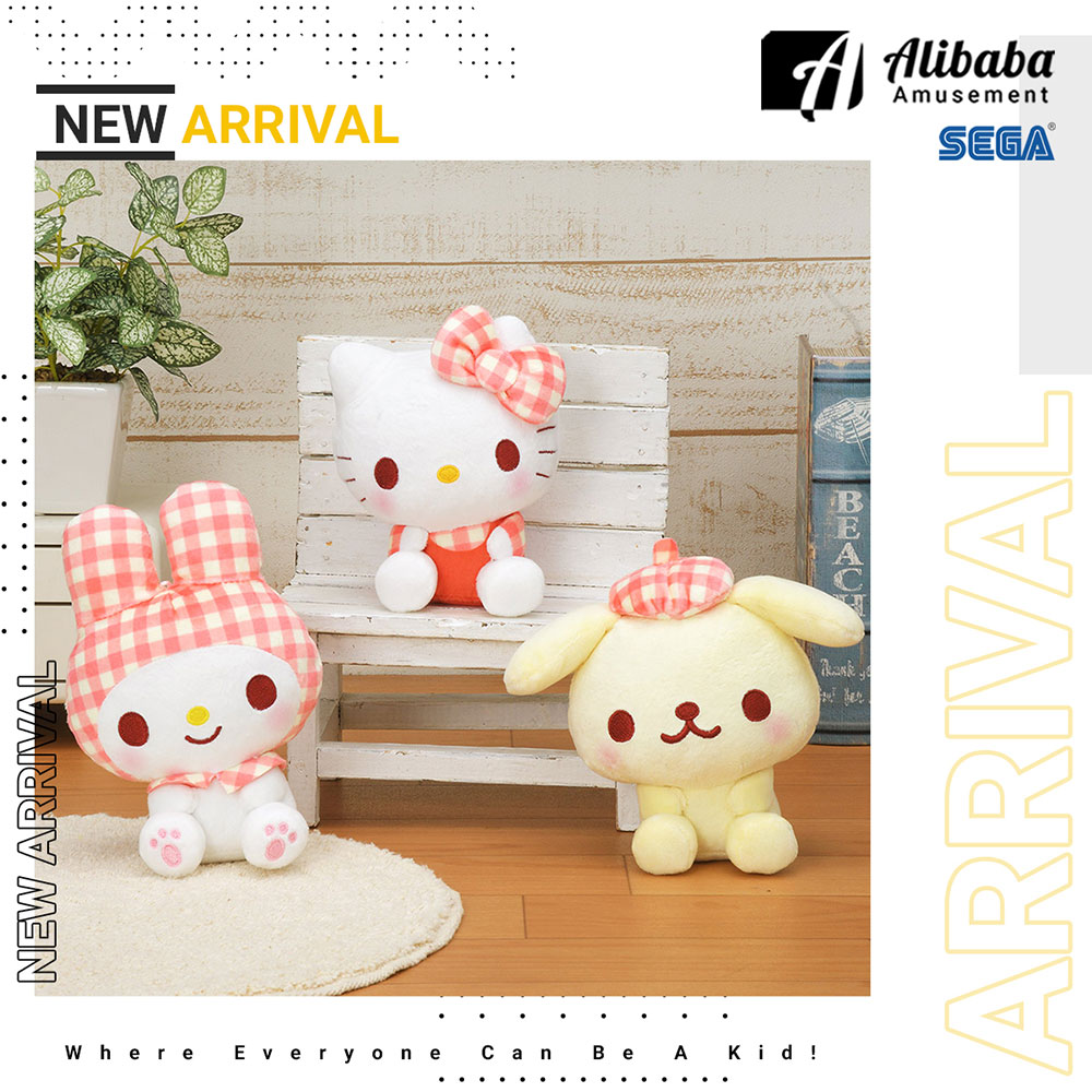 “Yurukawa Sanrio Characters” Check Style Plush