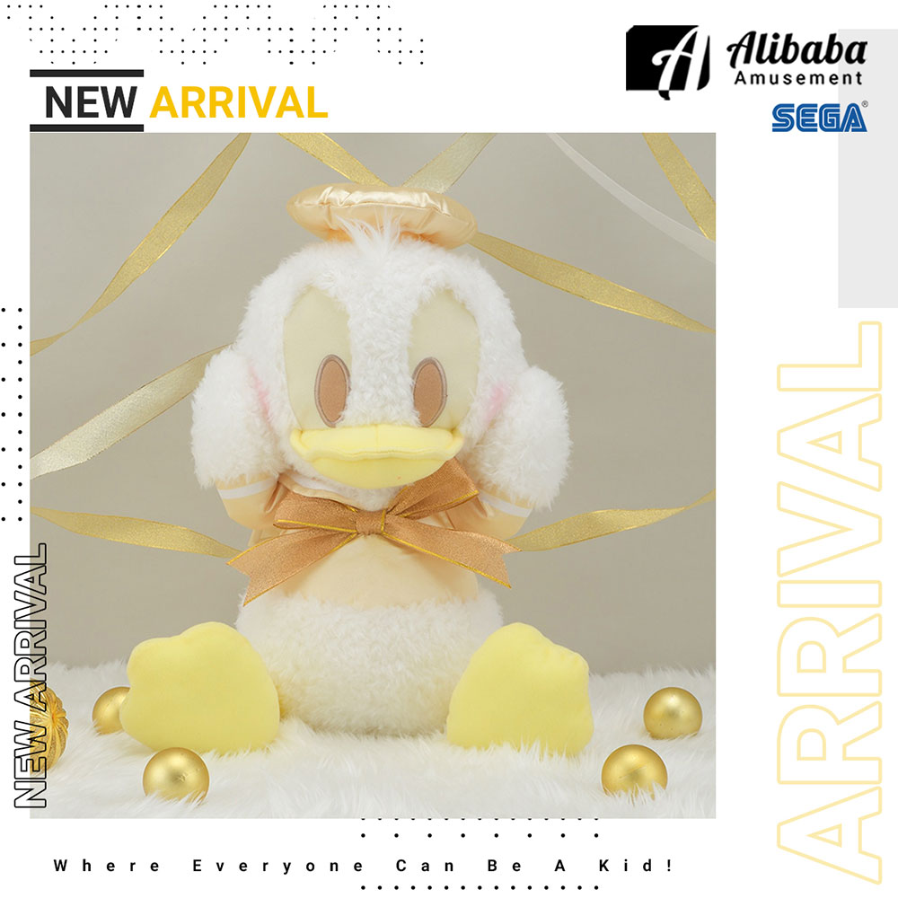 Red-Cheek “Donald Duck” MEJ White Gold Shy Pose Plush