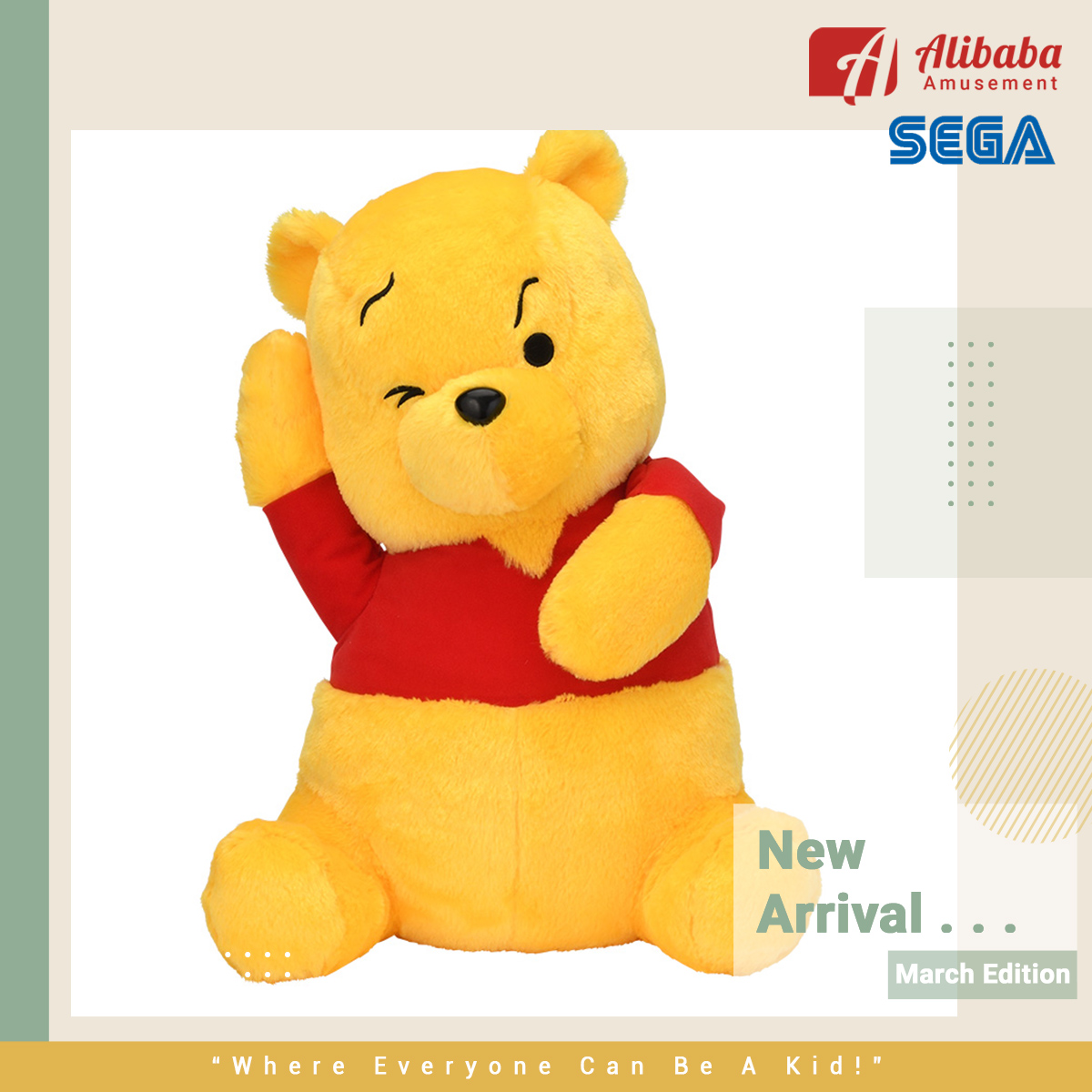 “Winnie The Pooh” SGJ Troubled Pose Plush