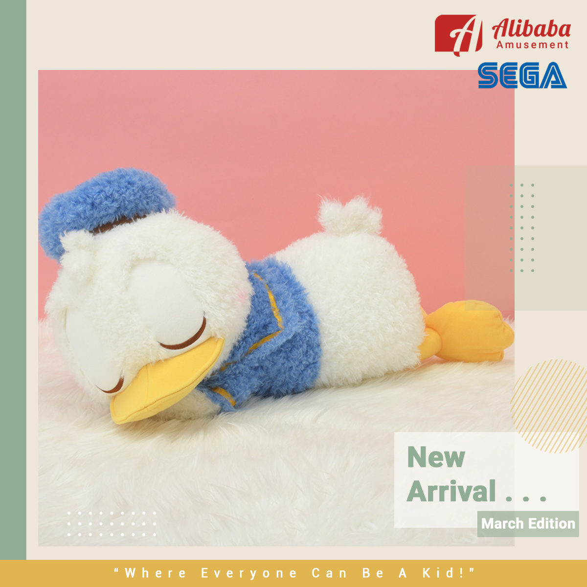 Red-Cheek Fuwaron “Donald Duck” MEJ Good Night Plush