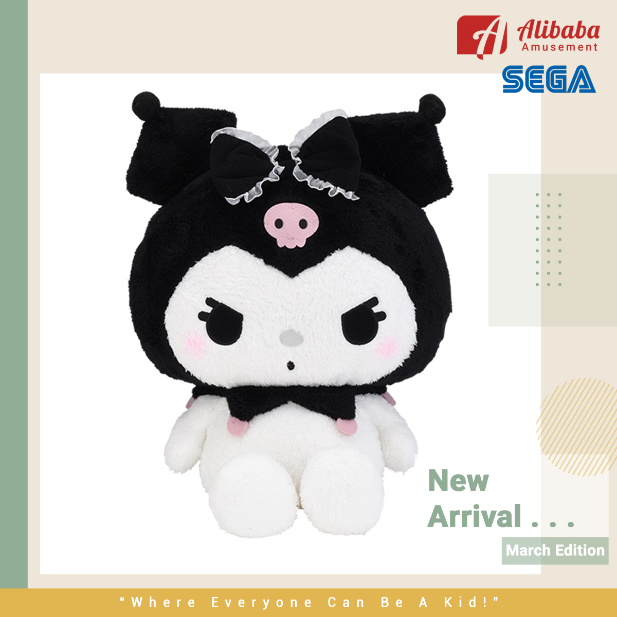 “Yurukawa Sanrio Characters” SGJ Mystic Lolita Plush “Kuromi”