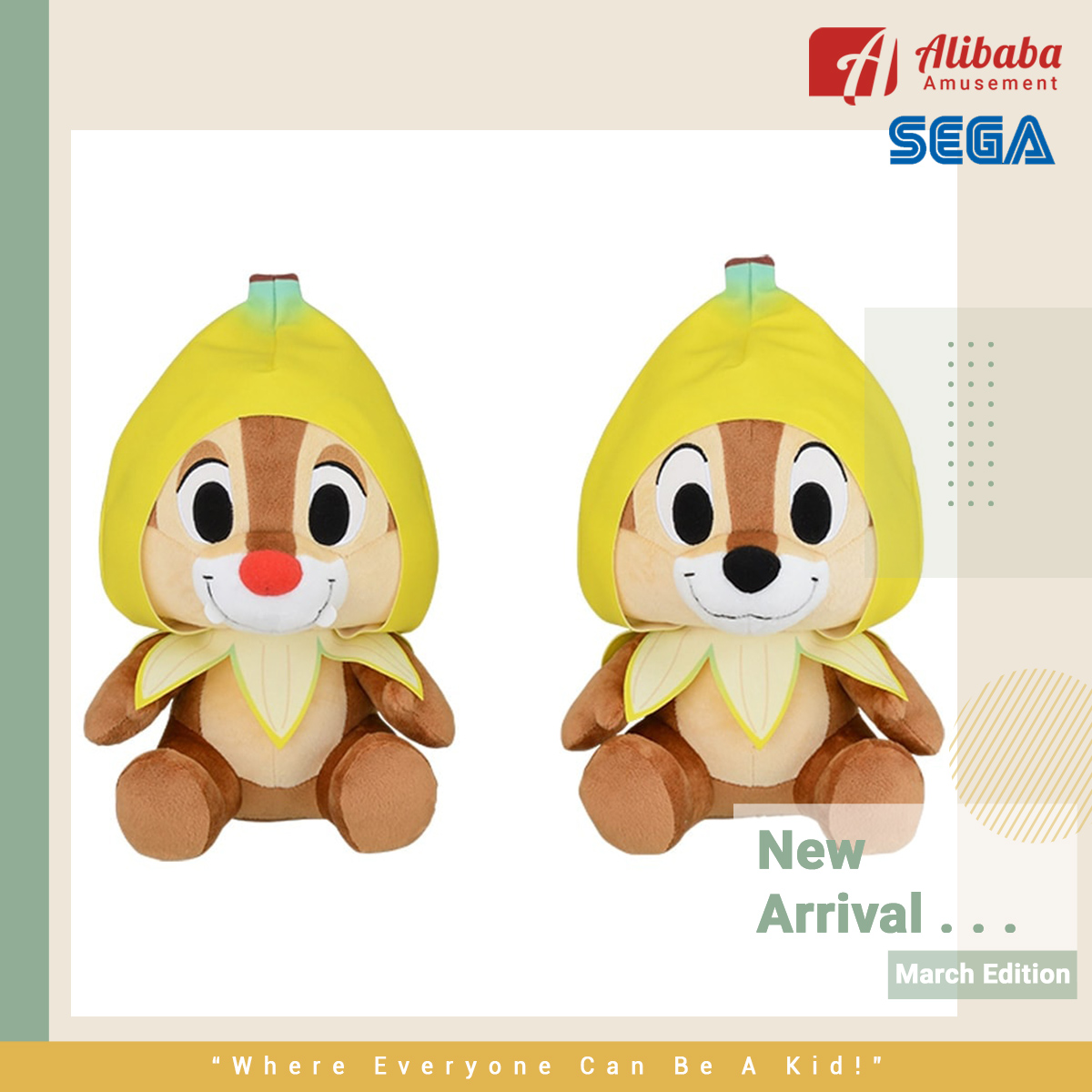 “Chip & Dale” SP Fruit Style Plush Banana Ver.