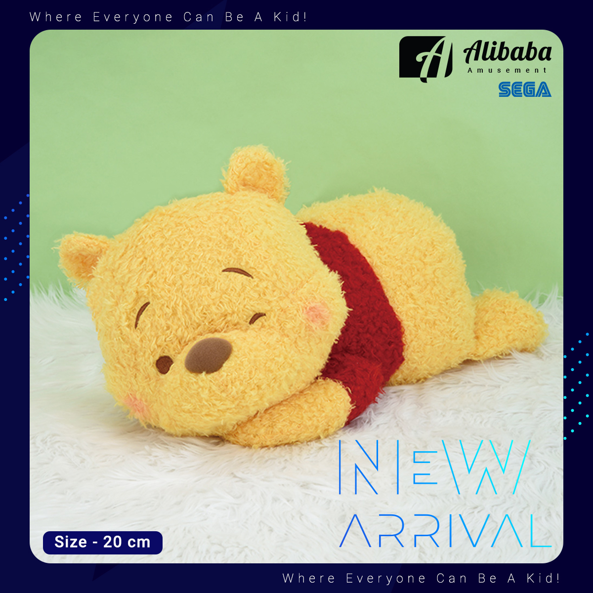 Red-Cheek “Winnie The Pooh” MEJ Turning Around and Winking Plush