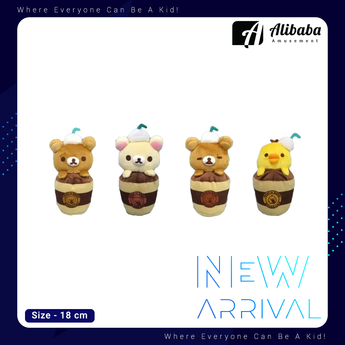 RILAKKUMA CHOCOLATE & COFFEE CHOCOLATE DRINK PLUSH