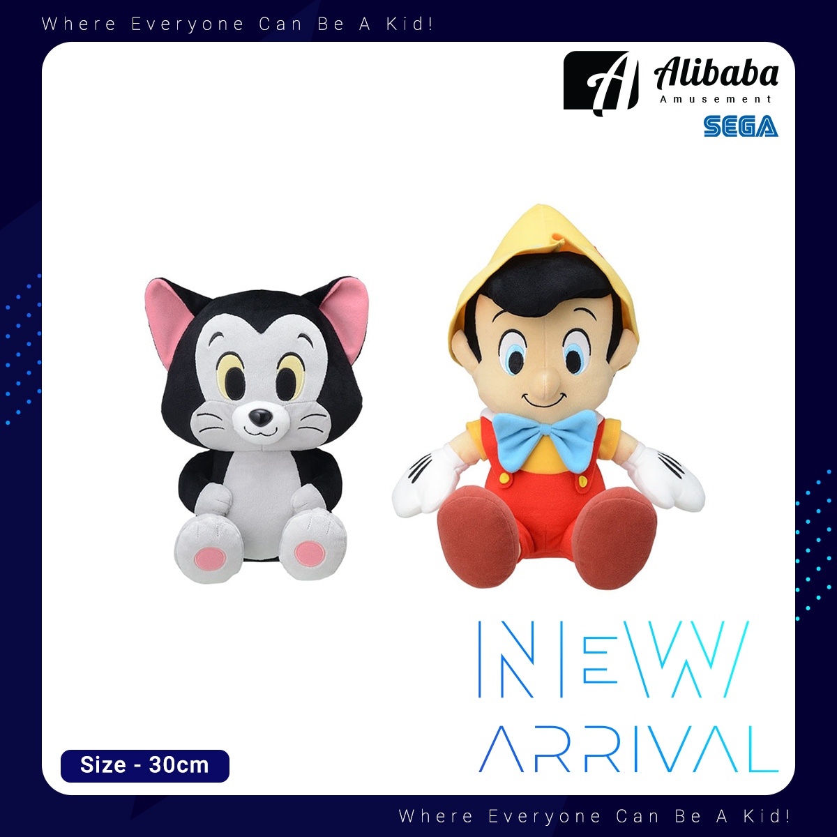 “Pinocchio” SP Plush “Pinocchio & Figaro”