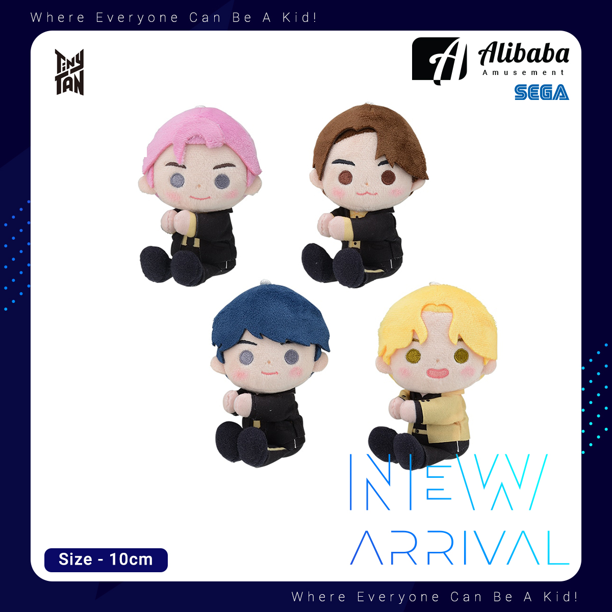 “TinyTAN” MP Attaching Plush Mini ~Butter~ “RM & Jin & SUGA & j-hope”