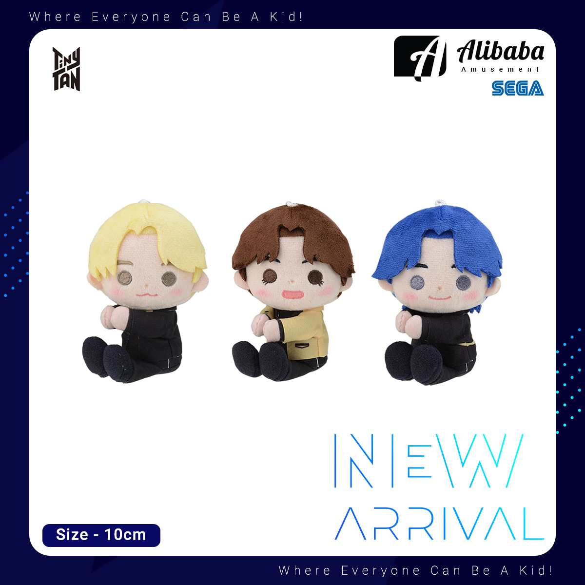 “TinyTAN” MP Attaching Plush Mini ~Butter~ “Jimin & V & Junk Kook”