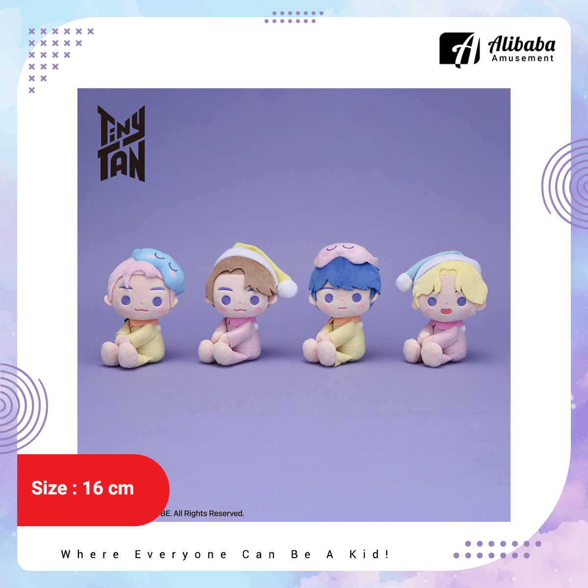 Sweet Dreams “TinyTAN” MP Attaching Plush “RM & Jin & SUGA & j-hope”