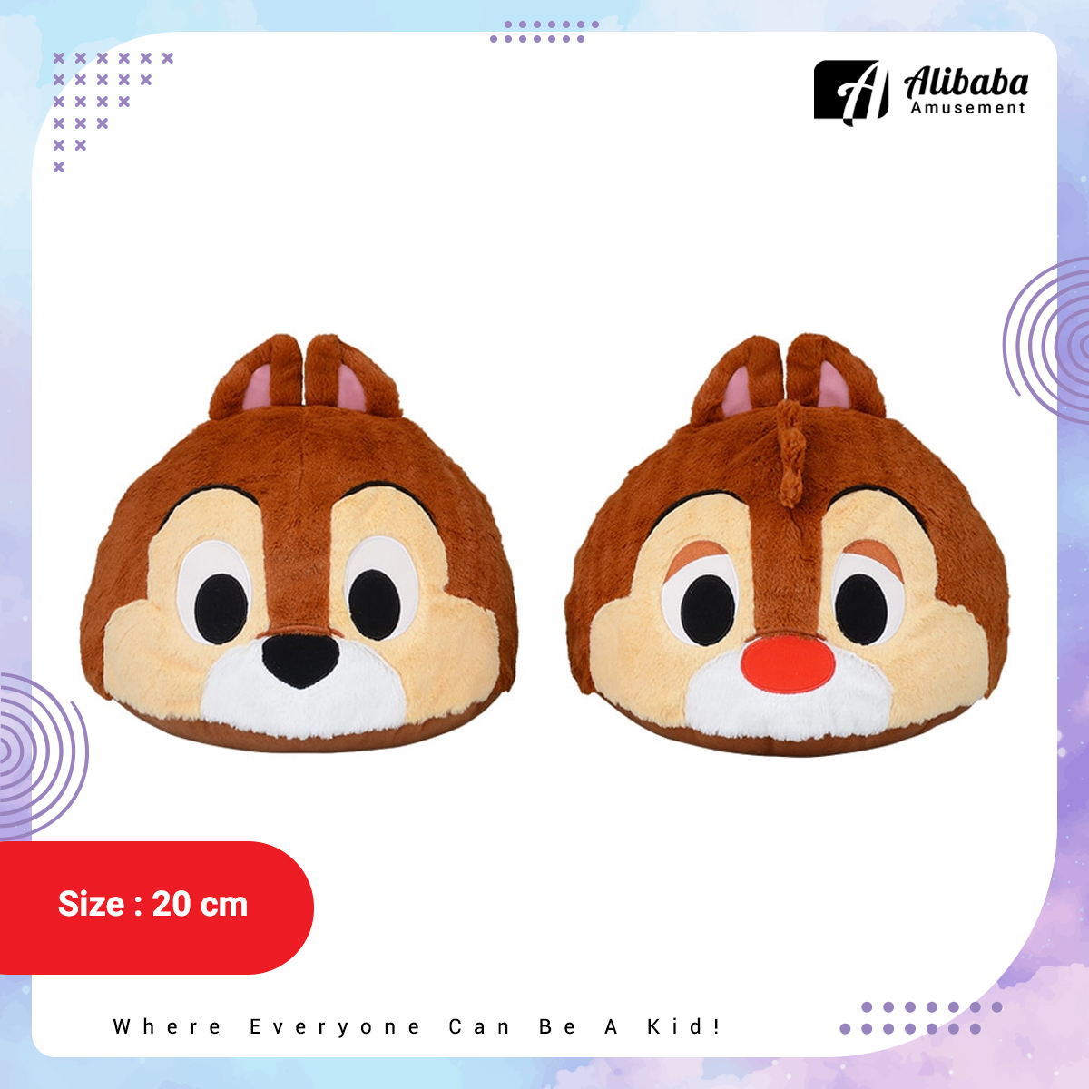 “Chip & Dale” PM Dome Cushion