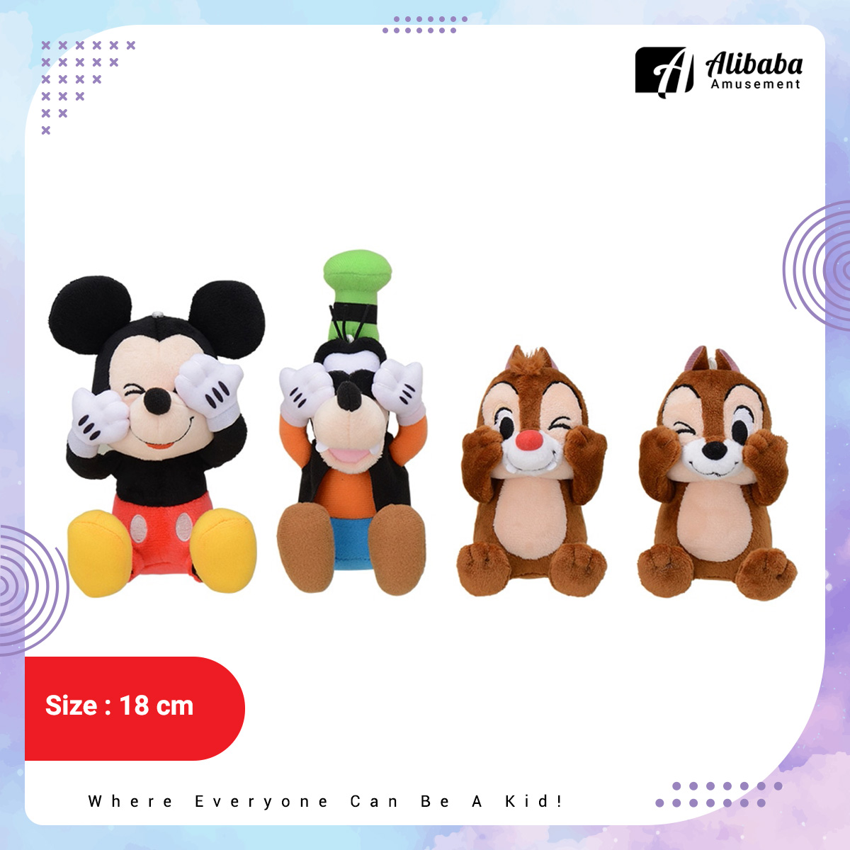 “Mickey and his Friends” Embarassed Pose Plush