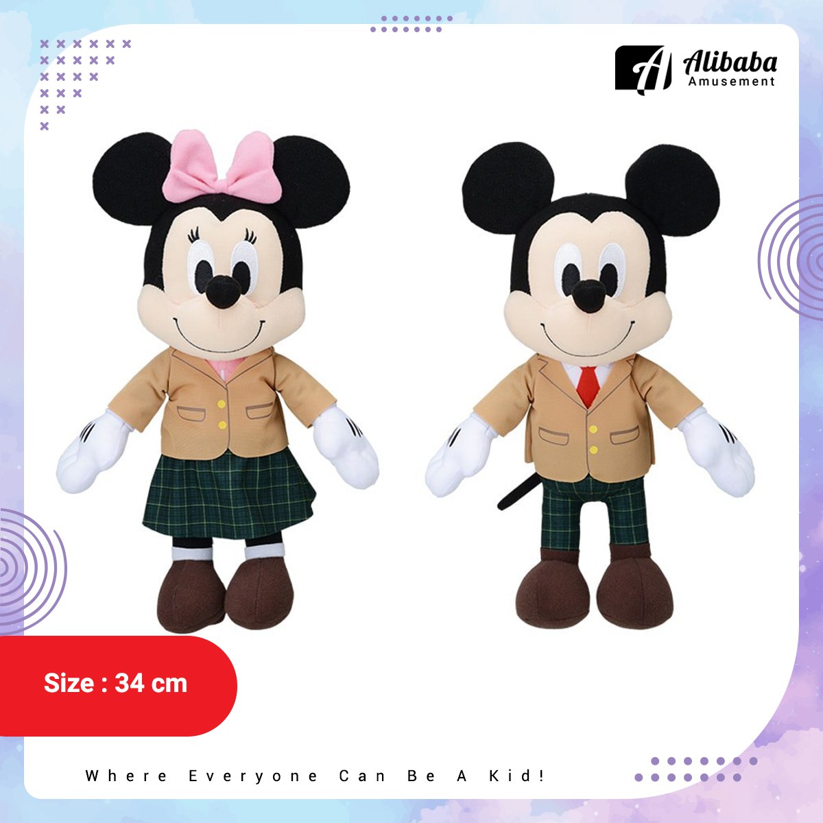 “Mickey & Minnie” SP Plush Uniform Ver.Ticket – 7000