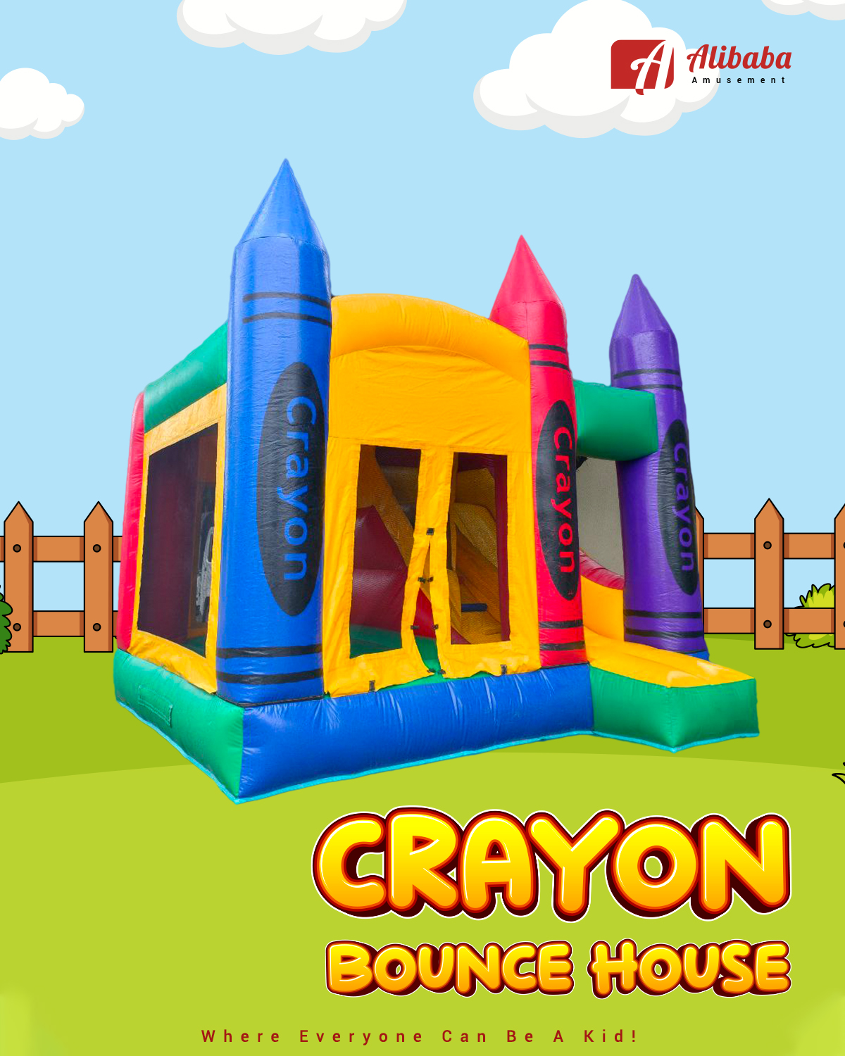 Crayon Bounce House