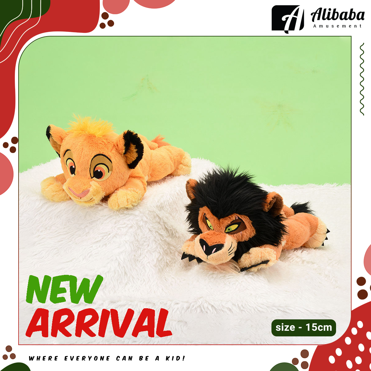 “Lion King” M Plush “Simba & Scar”