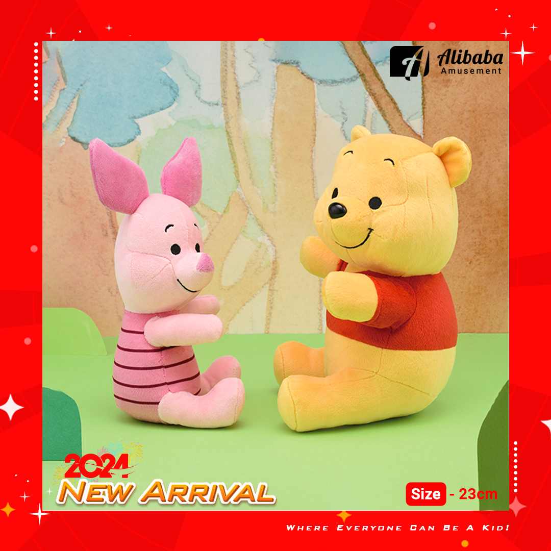 “Winnie The Pooh” Hugyutto M Plush “Pooh & Piglet”