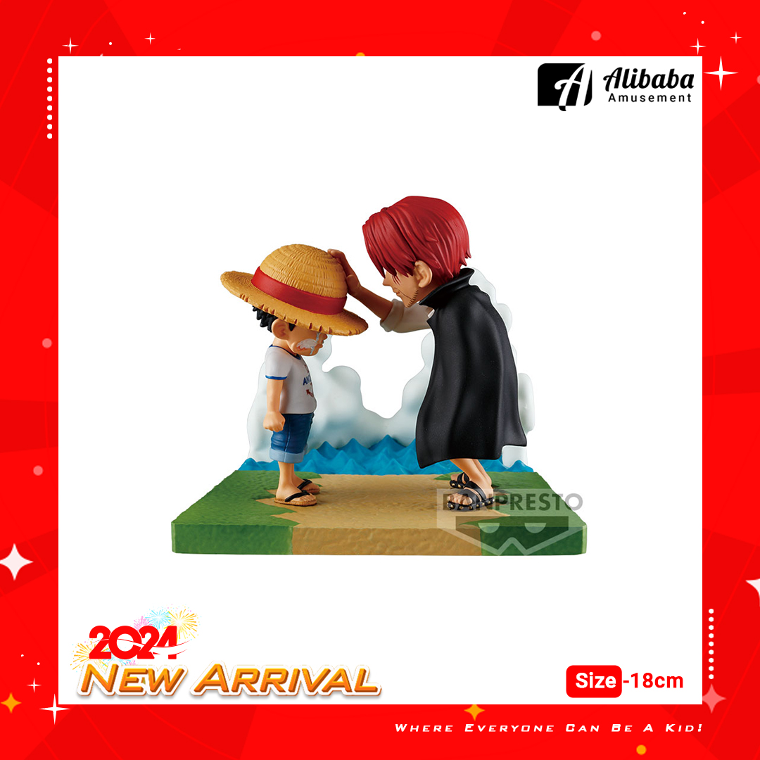 ONE PIECE WORLD COLLECTABLE FIGURE LOG STORIES-MONKEY.D.LUFFY&SHANKS-