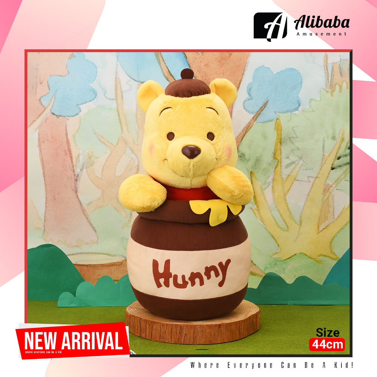 Red-Cheek “Winnie The Pooh” Super Large Plush Honey Pot Ver.