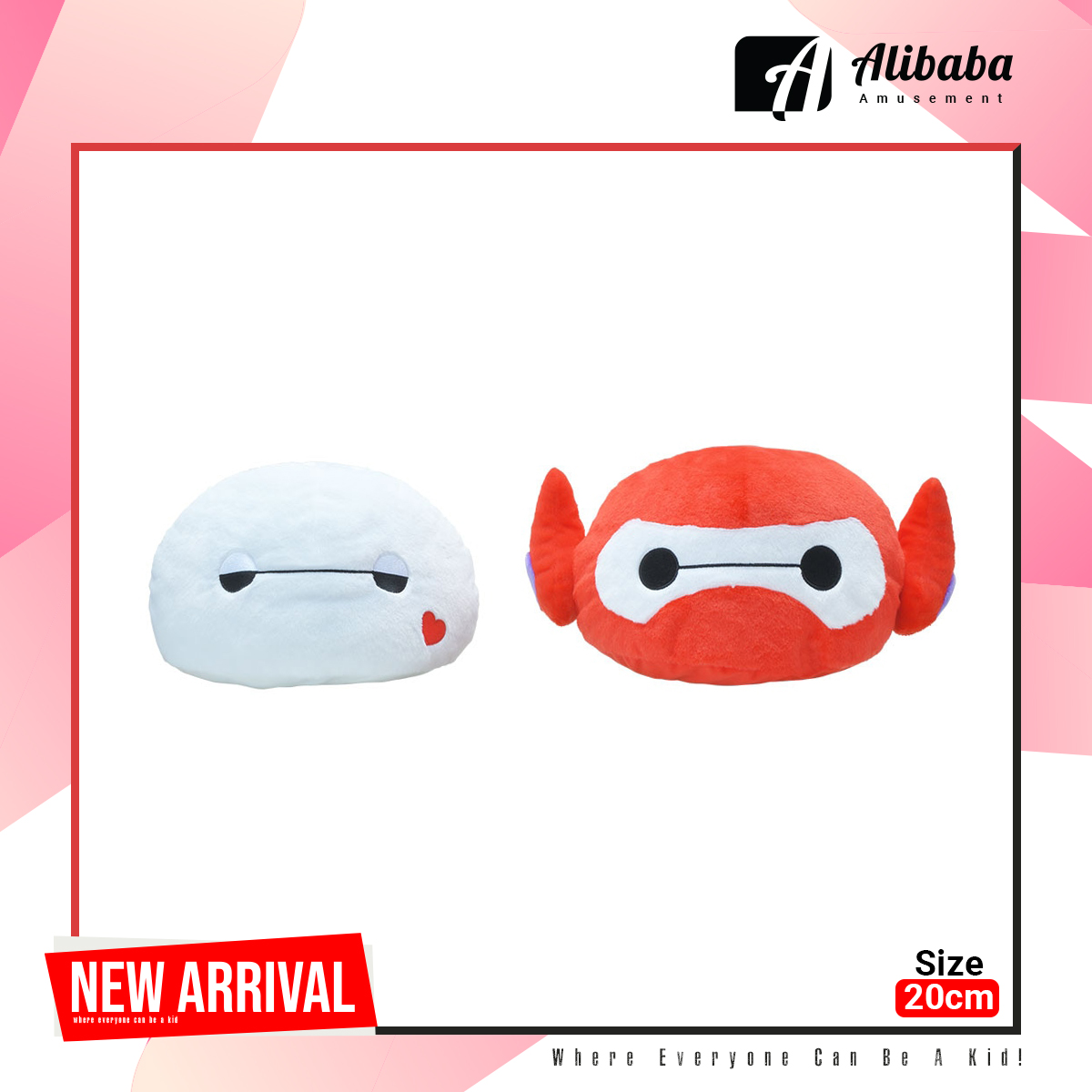 “Big Hero 6” PM Dome Cushion “Baymax Half-Eye Ver. & Baymax x 2.0”