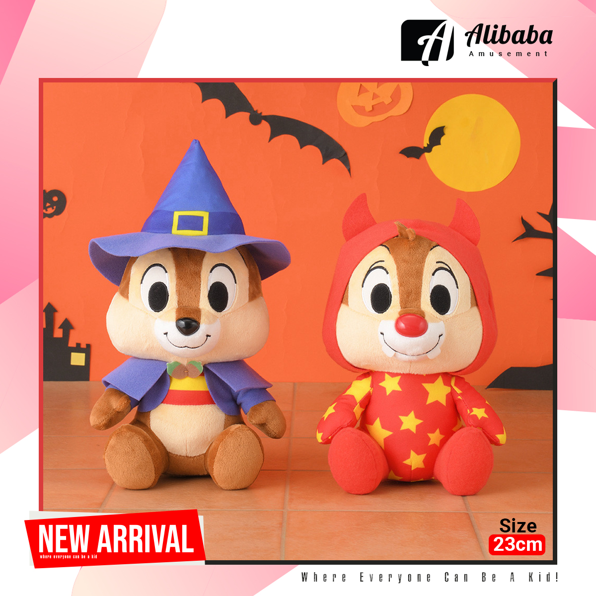 Chip & Dale M Plush Halloween Ver.