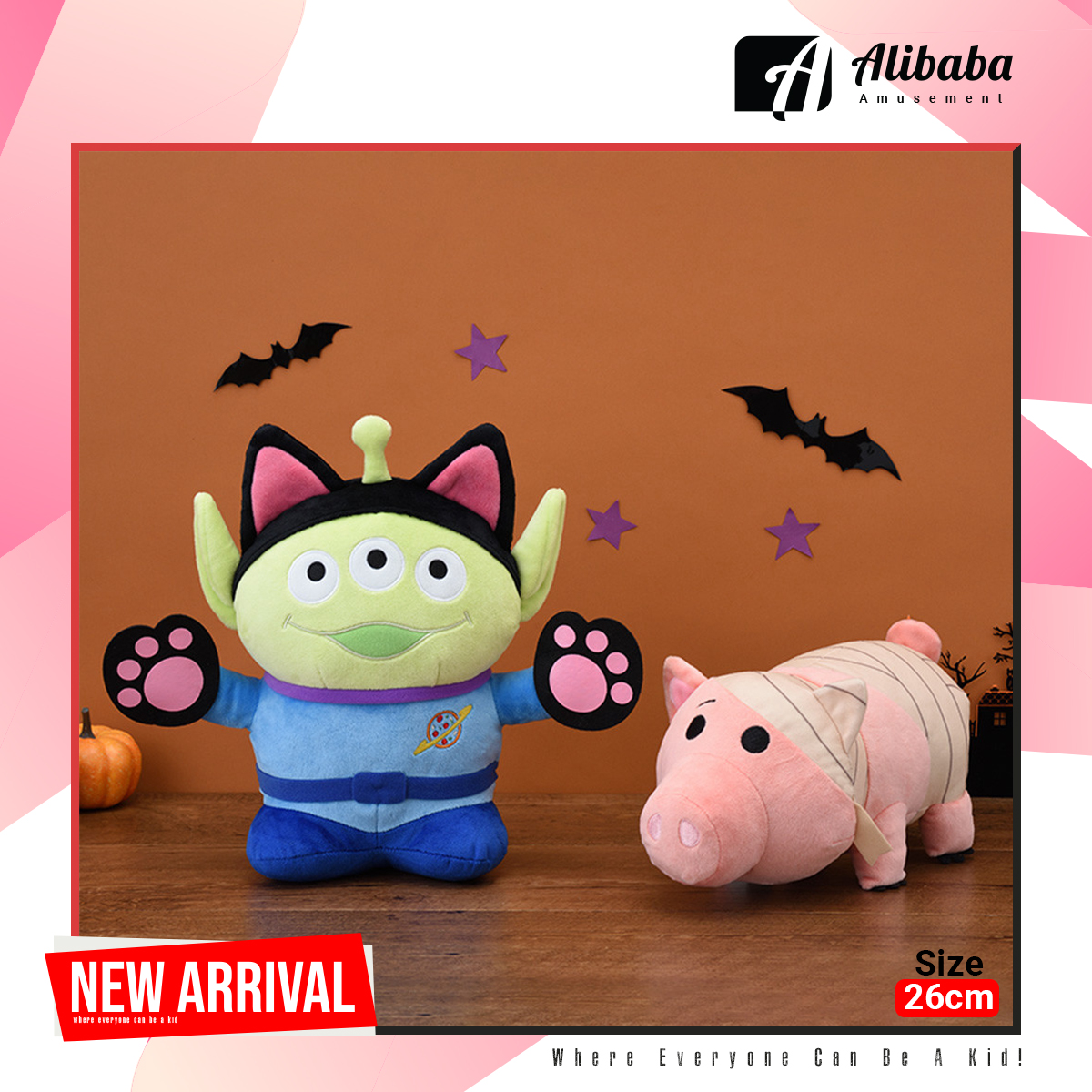 Toy Story M Plush Halloween Ver. “Alien & Hamm”