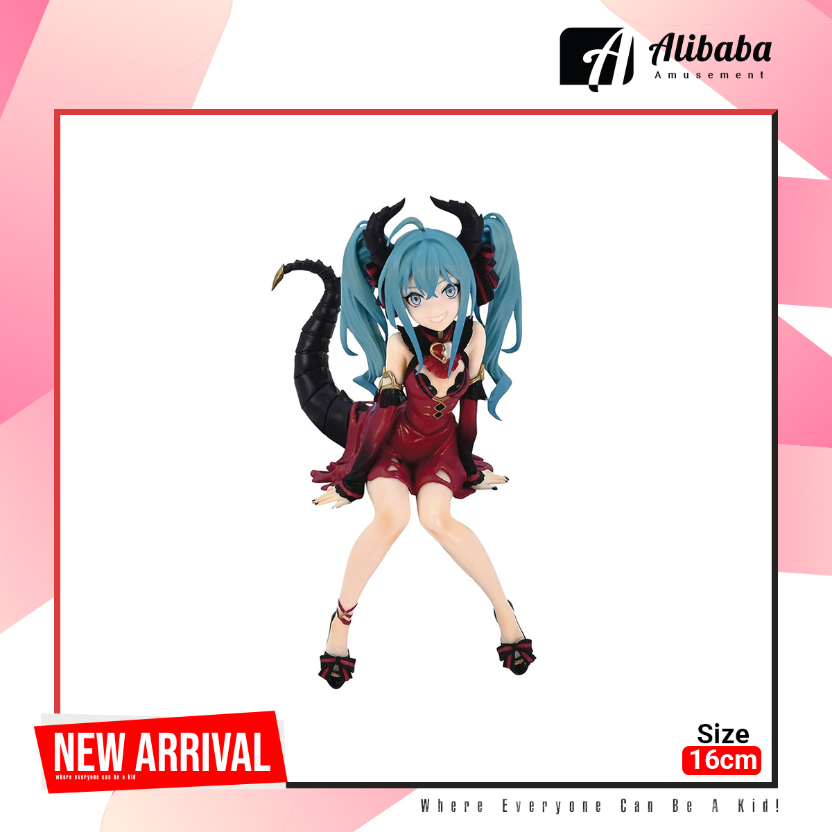 Hatsune Miku Noodle Stopper Figure -Hatsune Miku.Villain.Red Color ver.-