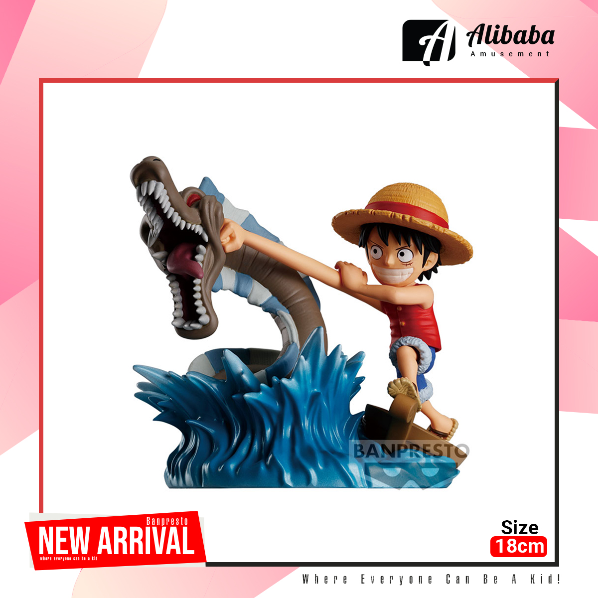 ONE PIECE WORLD COLLECTABLE FIGURE LOG STORIES-MONKEY.D.LUFFY VS Local Sea Monster-