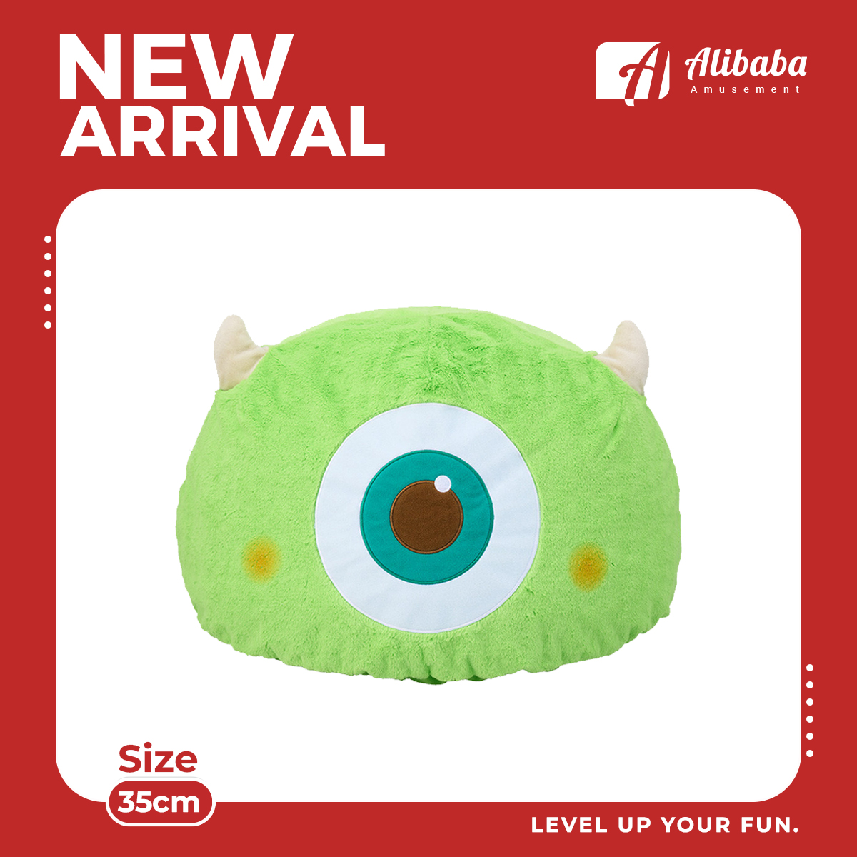 Red-Cheek “Mike Wazowski” SGZ Dome Cushion