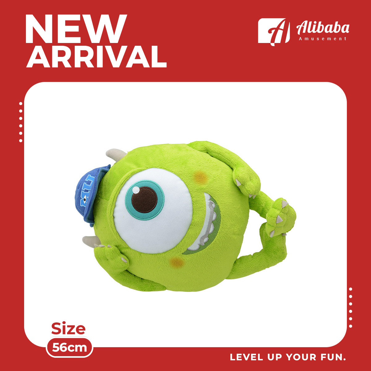 Red-Cheek “Monsters University” L Plush Little Lay-Down Ver. “Mike Wazowski”