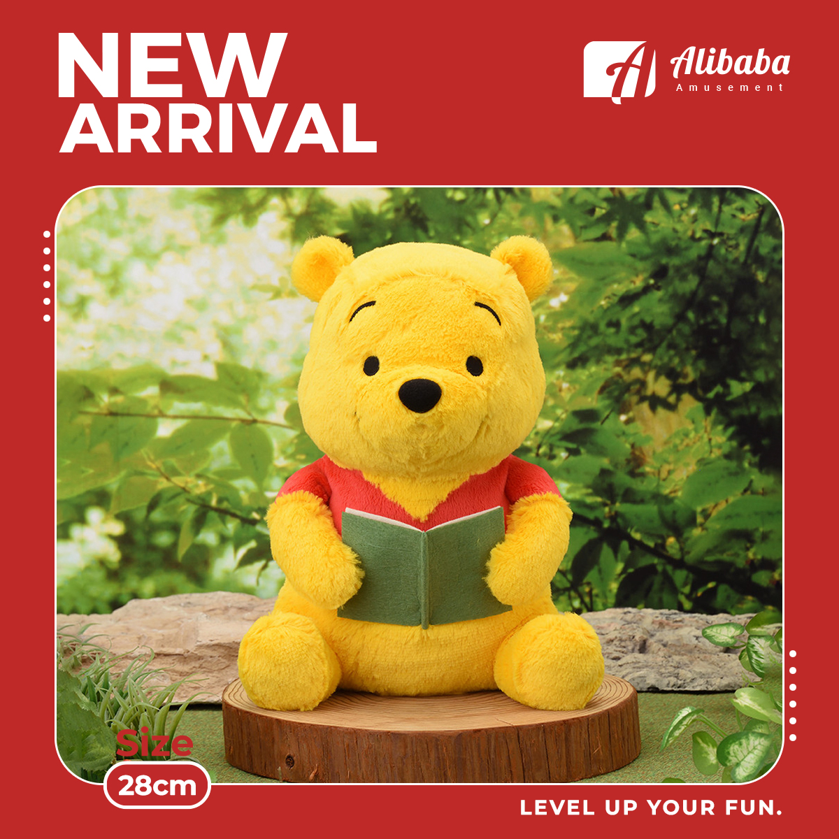 “Winnie The Pooh” L Plush Reading Ver.