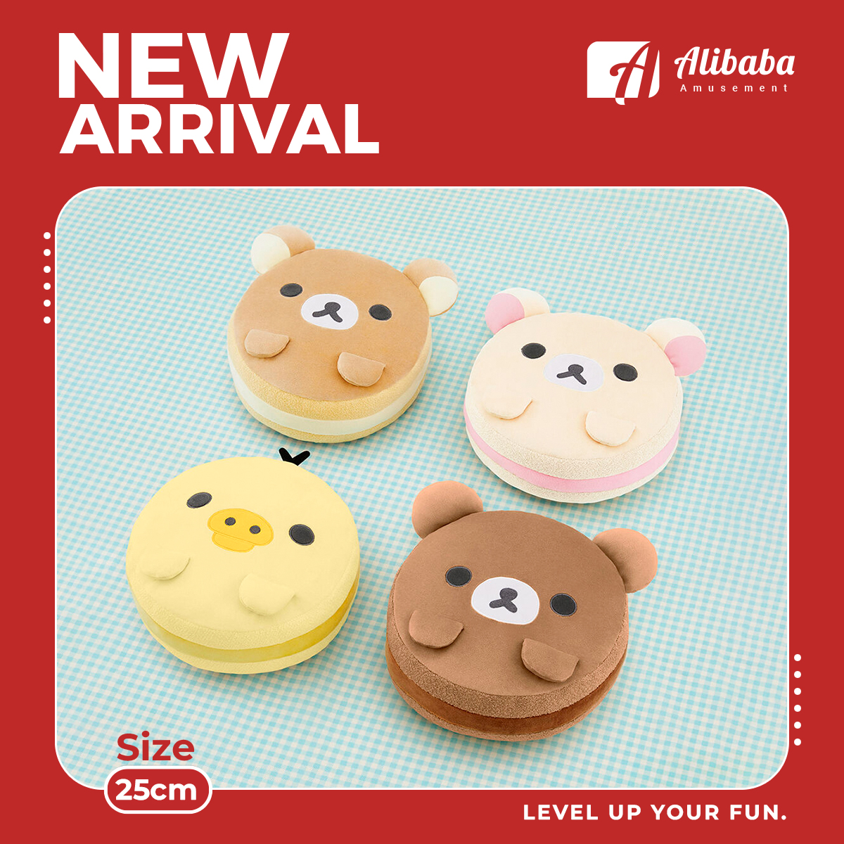 RILAKKUMA NEW BASIC RILAKKUMA MOCHIMOCHI MACAROON CUSHION BIG