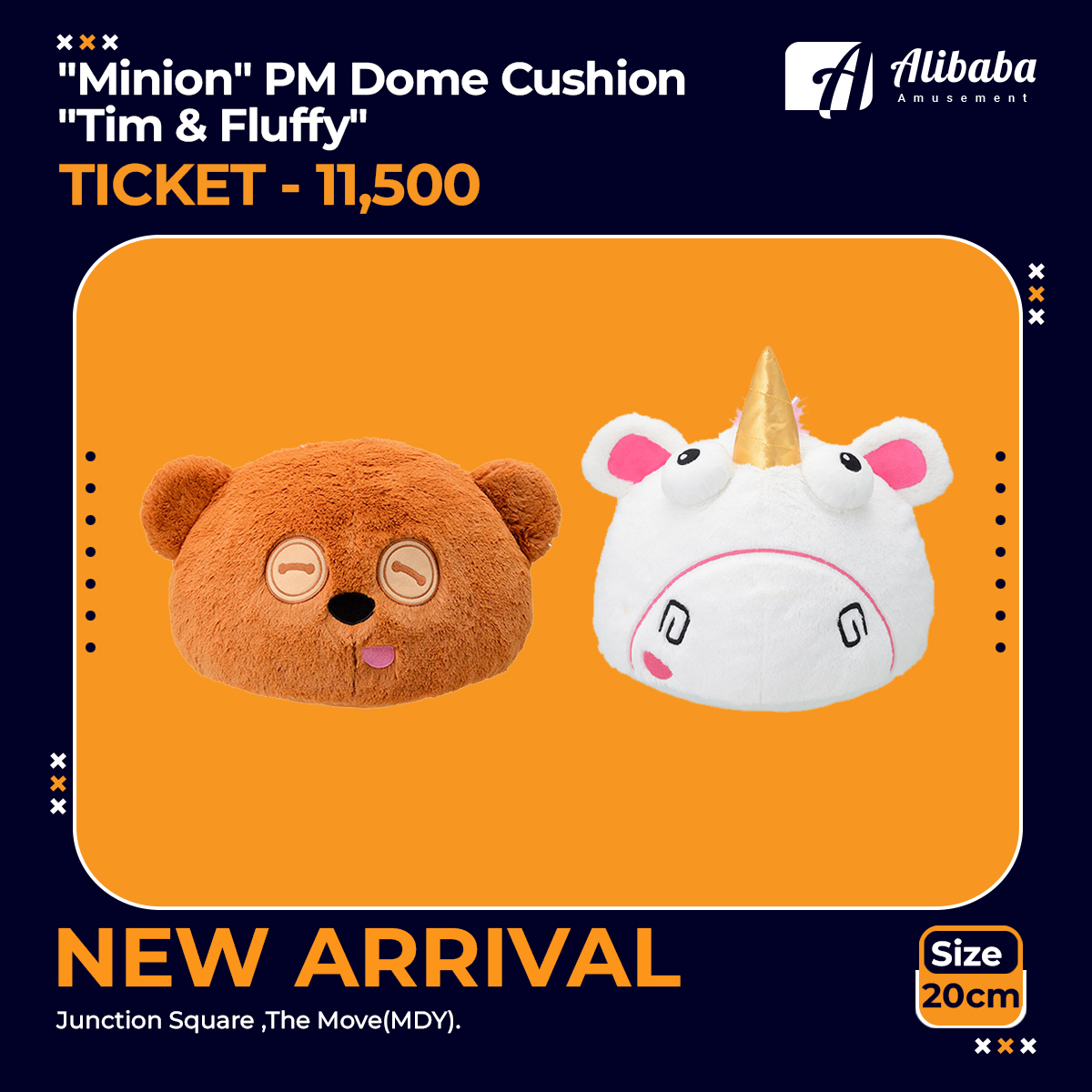 “Minion” PM Dome Cushion “Tim & Fluffy”